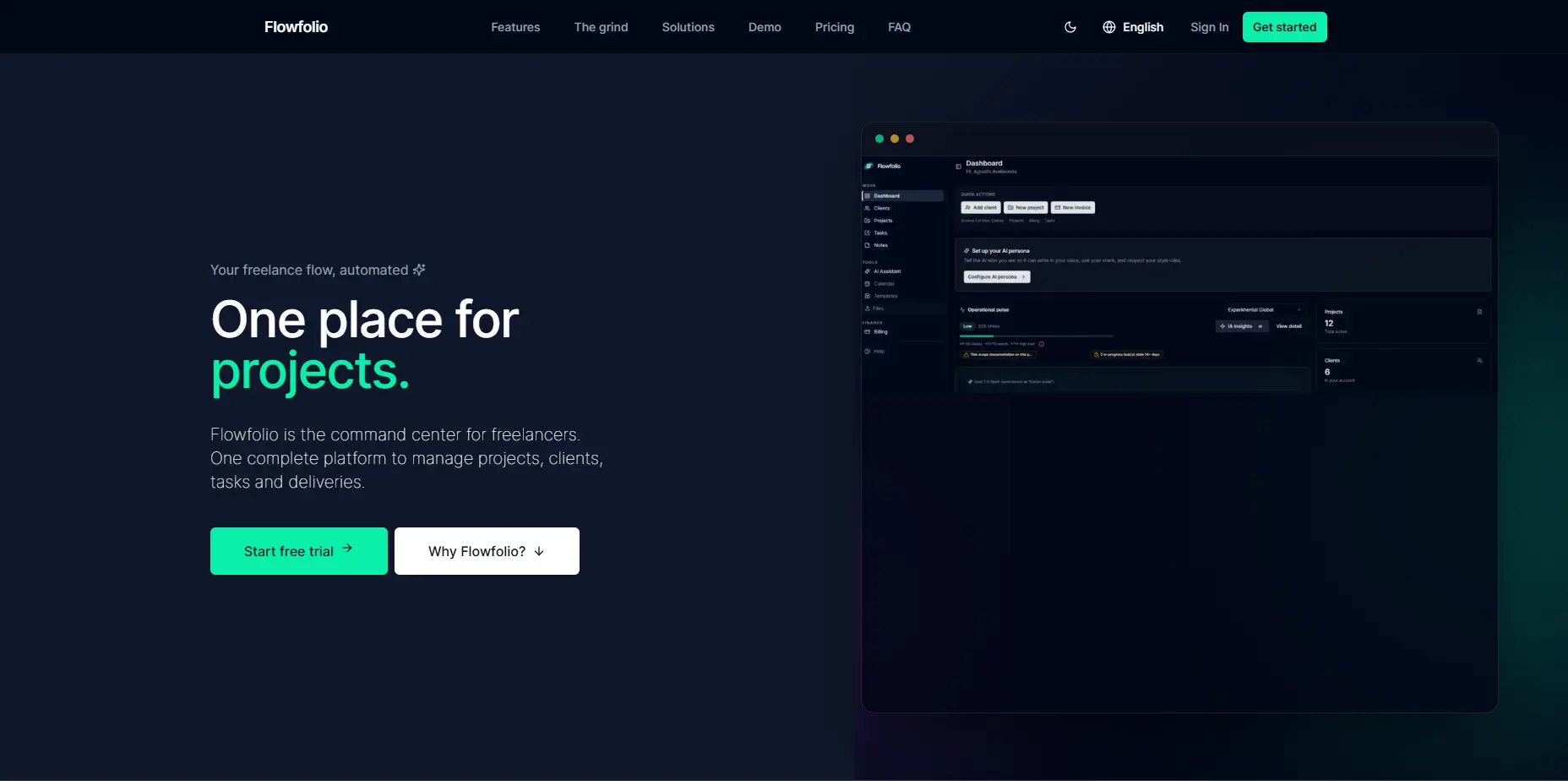 Flowfolio - Project screenshot