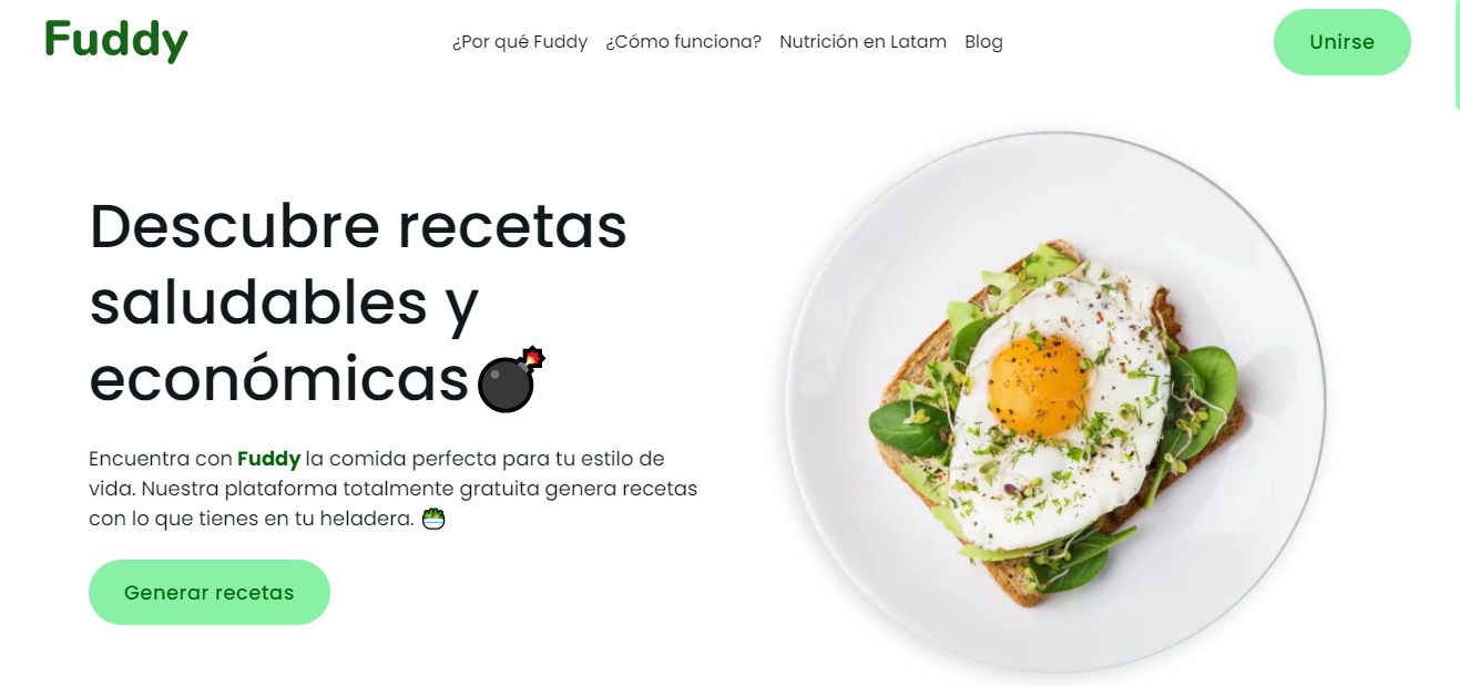 Fuddy App | Recetas económicas y accesibles - Project screenshot